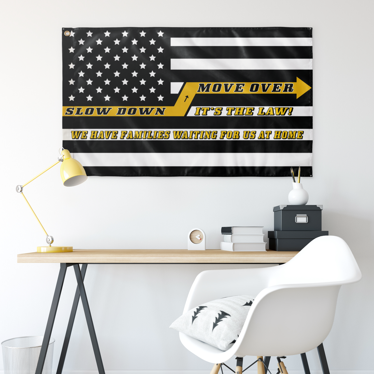 Tow Safety Flag – Slow Down, It’s the Law – Double Sided Print - view 4
