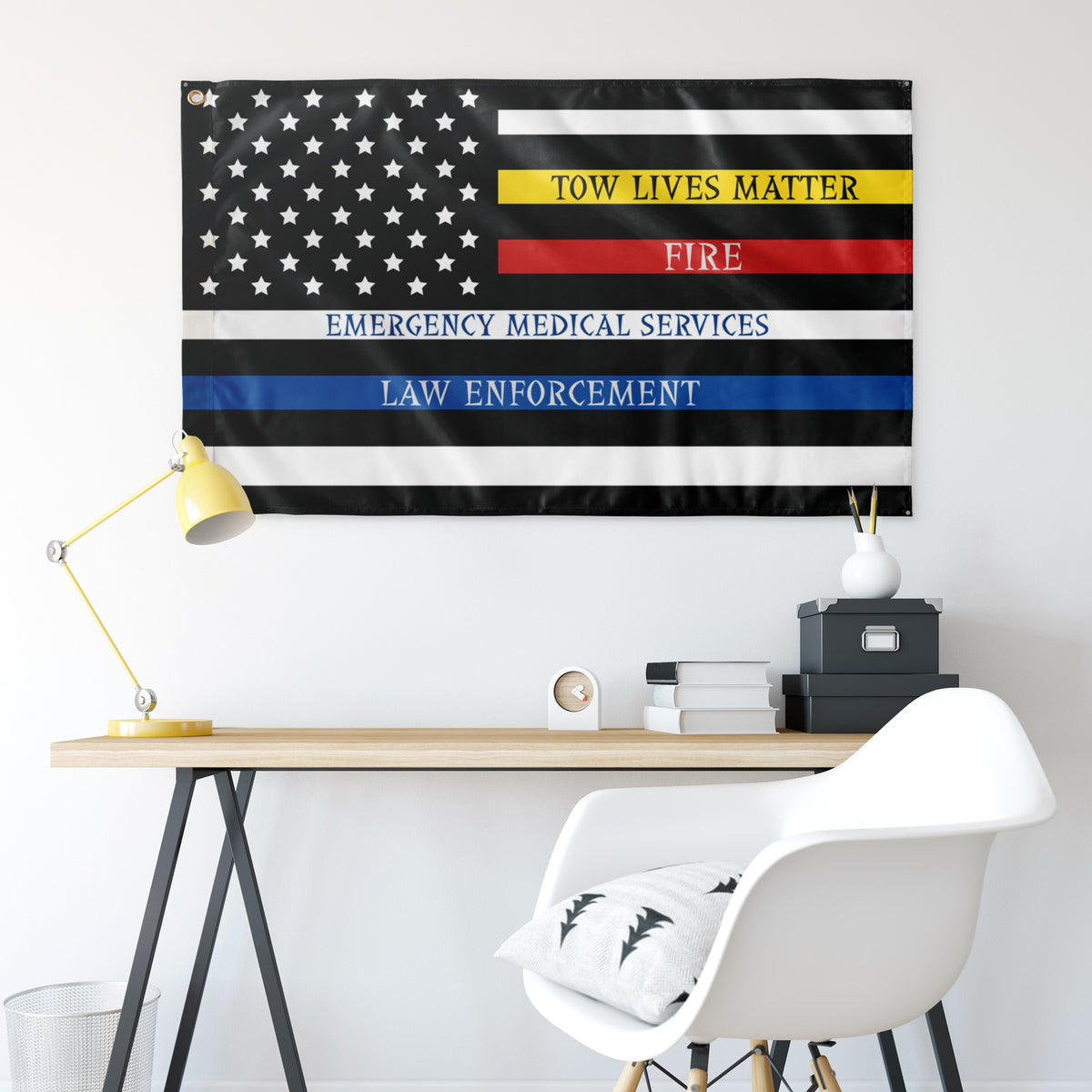 Tow Lives Matter Support Flag – Sided Tow Flag - view 3