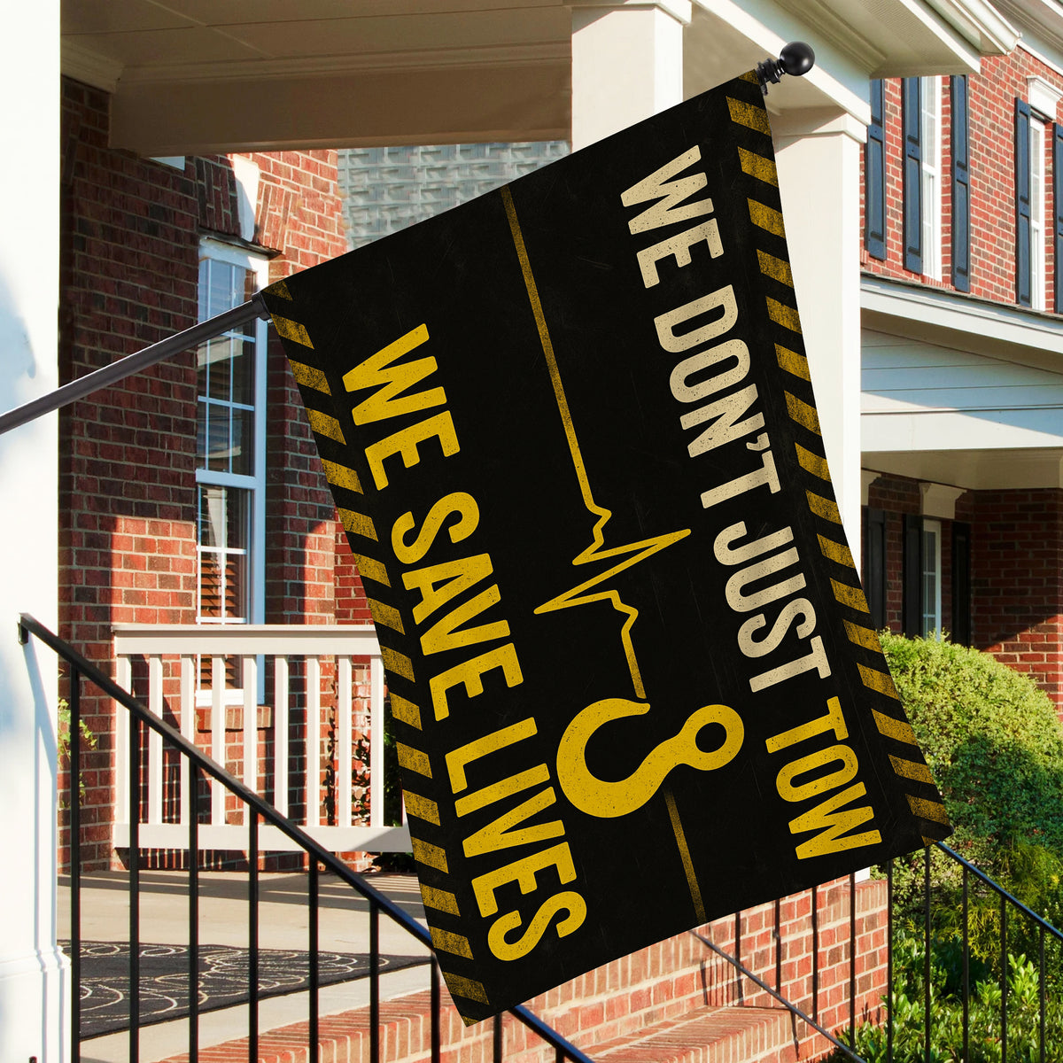 Double Sided Print Tow Flag – We Don't Just Tow We Save Lives