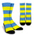 Strip-Blue-Yellow-B-001 Crew Socks