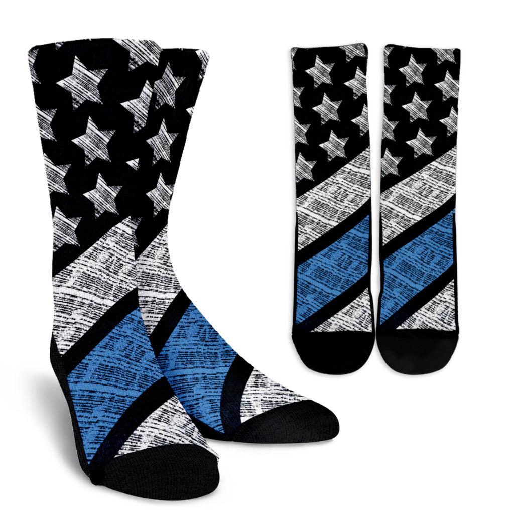 Blue Lives Matter Crew Socks