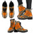 Orange Peace Mandala Handcrafted Boots