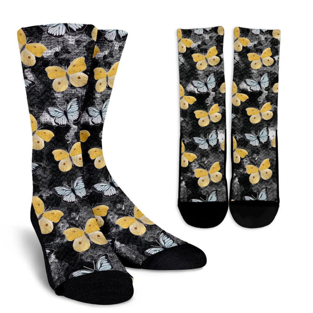 Black & Yellow Butterfly -  Socks