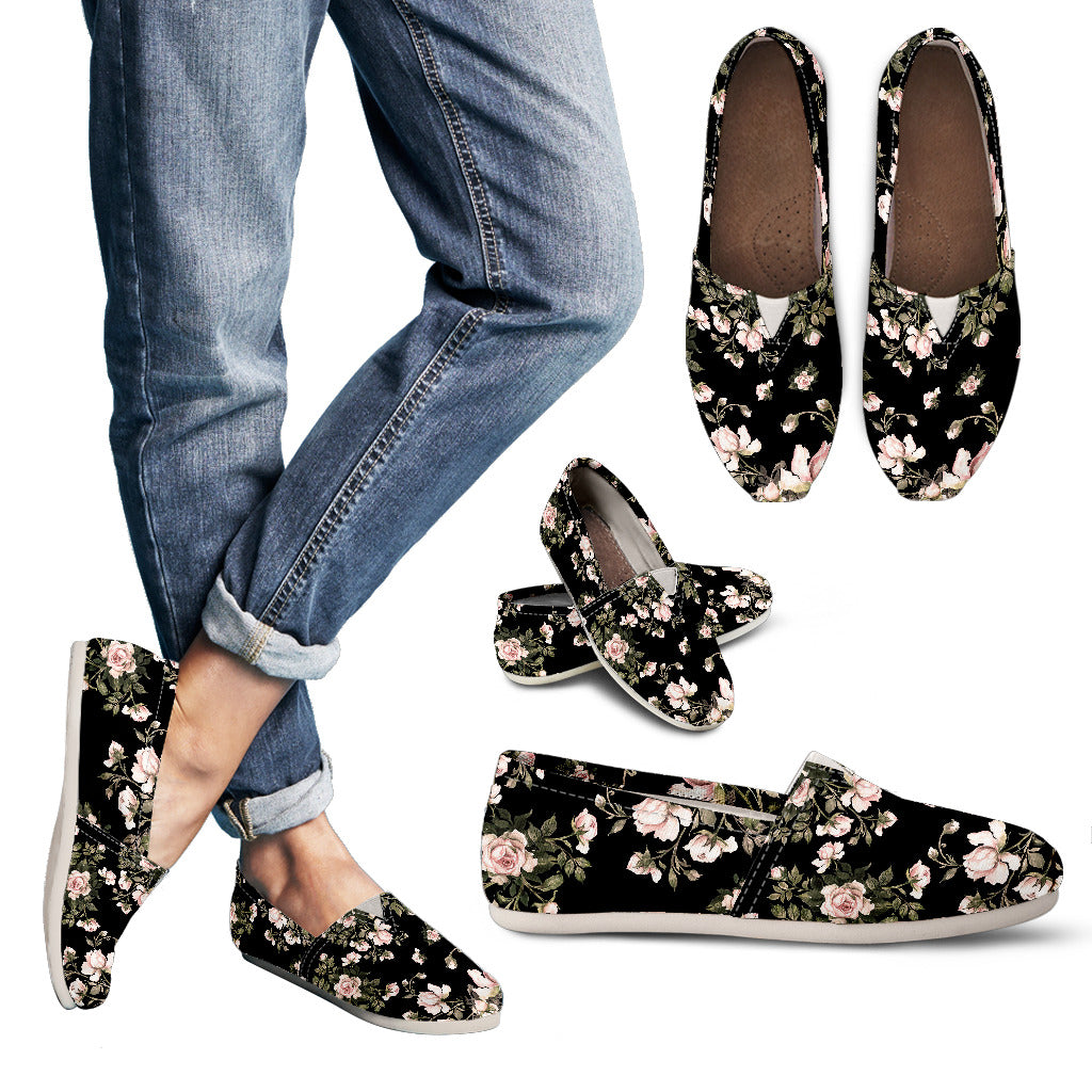 Floral Pattern Handcrafted Casual Shoes