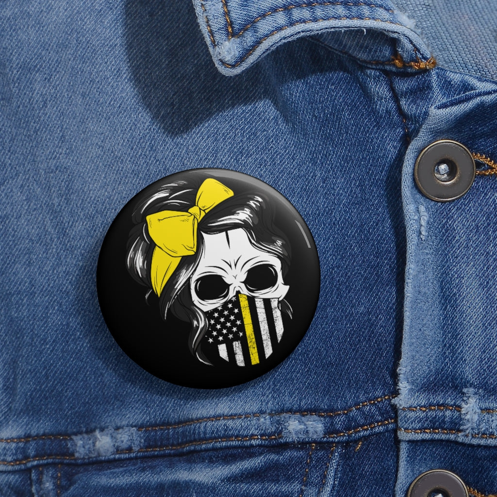 Thin Yellow Line Pin Buttons - view 2