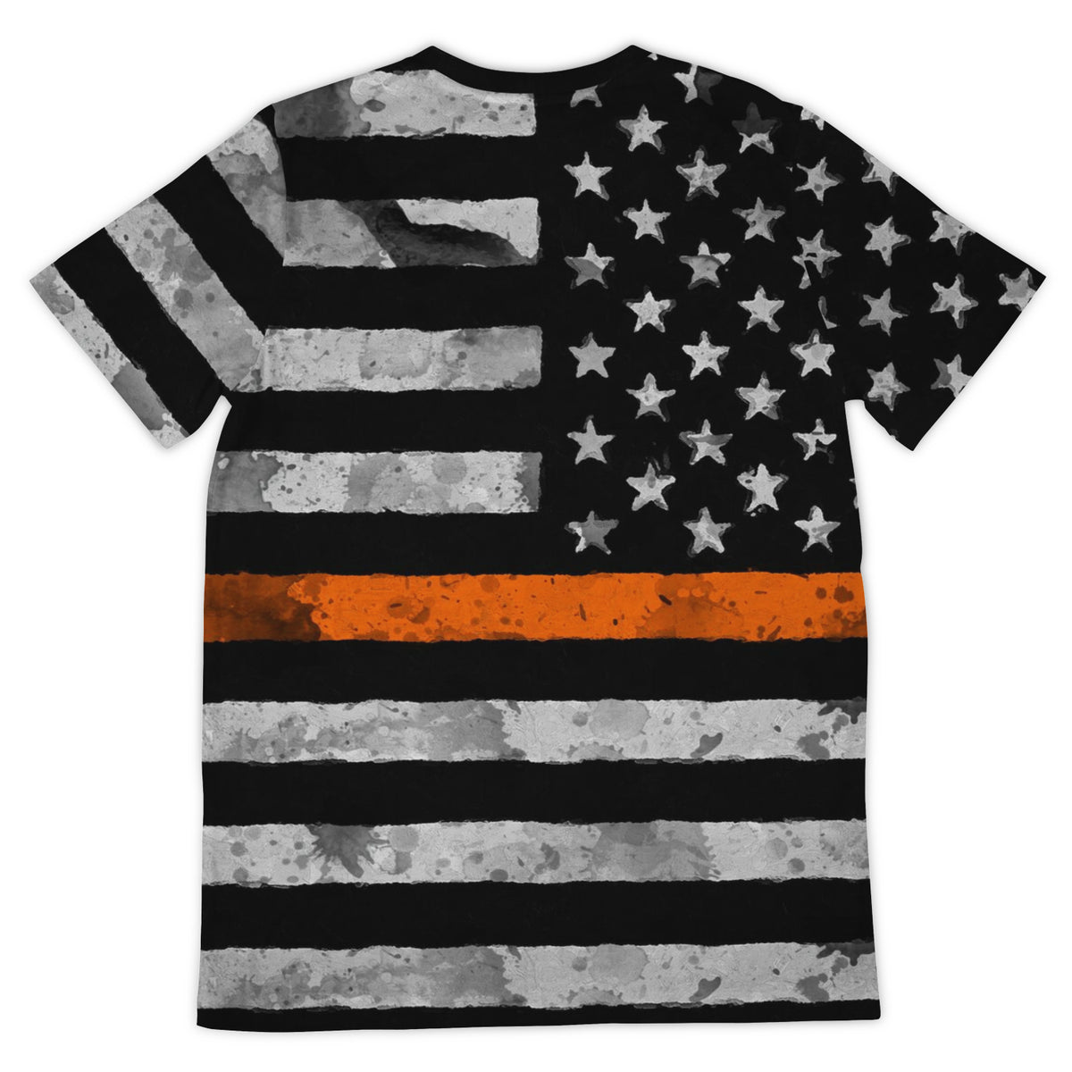 Then Orange Line All Over Print Shirt - view 2