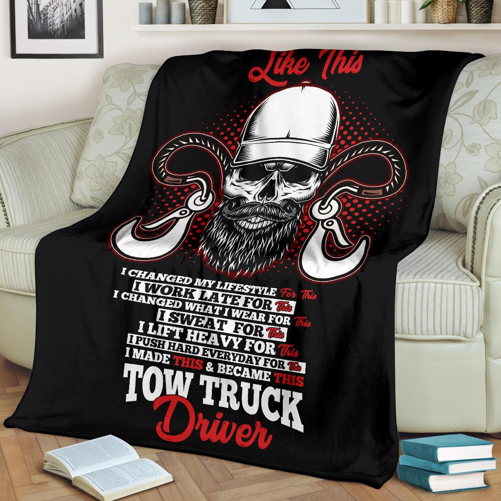 Proud Tow Truck Driver Blanket - Black Version - view 4
