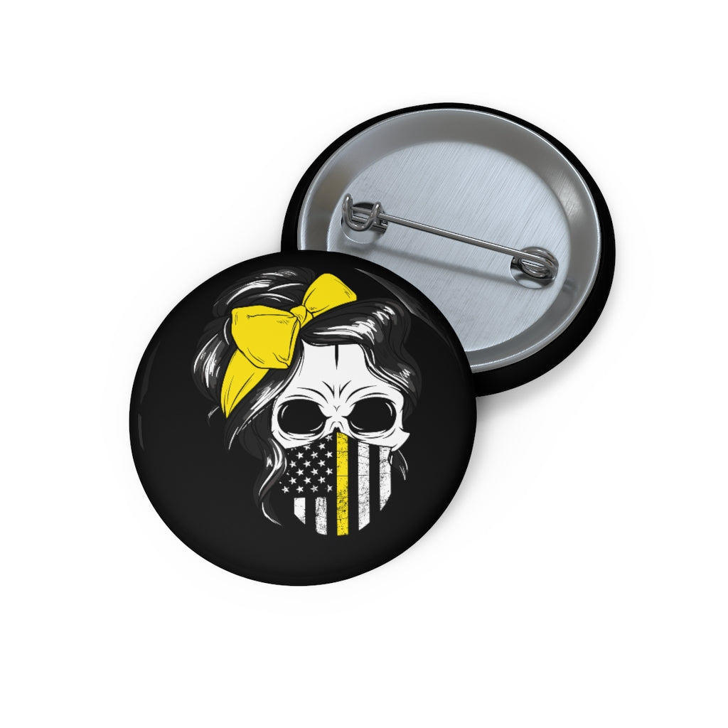 Thin Yellow Line Pin Buttons - view 3