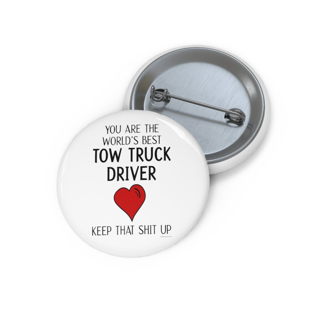 Tow Truck Driver Pin Buttons - view 3
