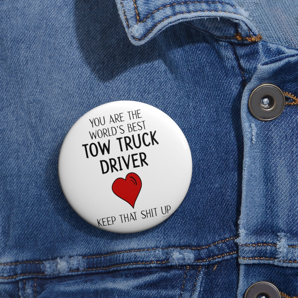 Tow Truck Driver Pin Buttons - view 2