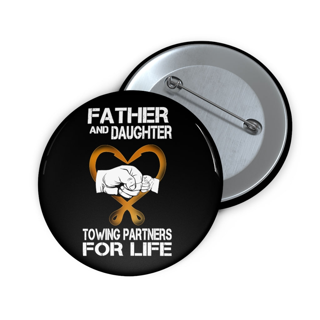 Father and Daughter Pin Buttons