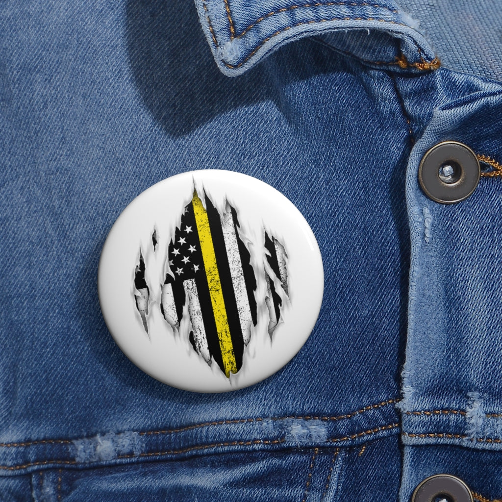 Thin Yellow Line Pin Buttons - view 2