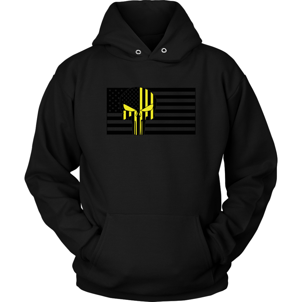 Thin Yellow Line Punisher Skull Shirt - view 9