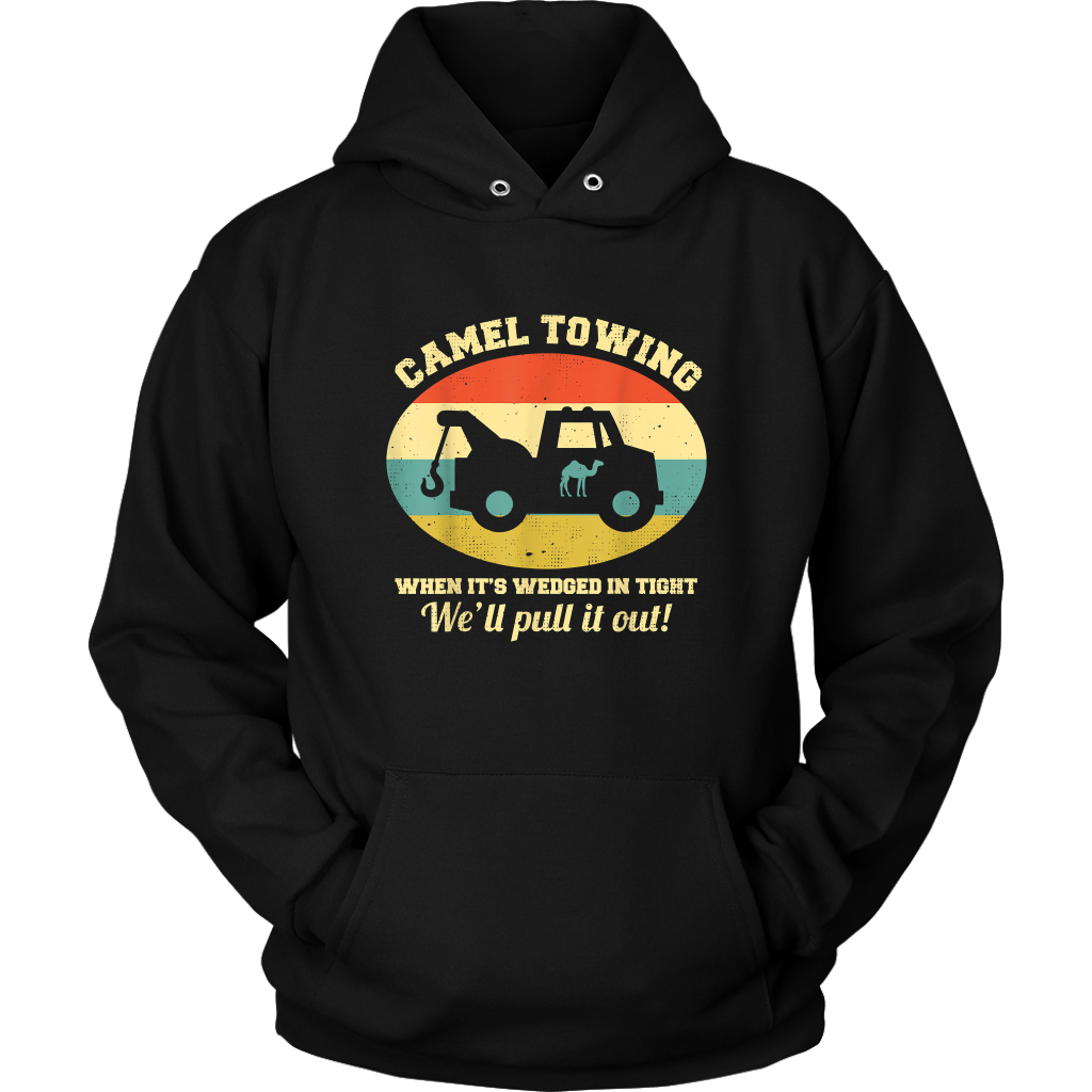 Camel Towing Retro Humor Saying Hoodie