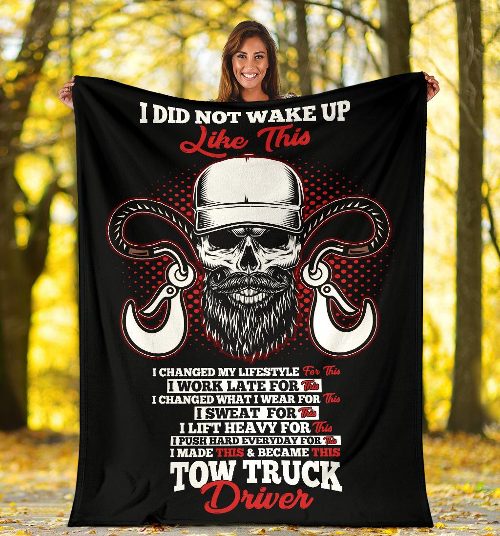Proud Tow Truck Driver Blanket - Black Version