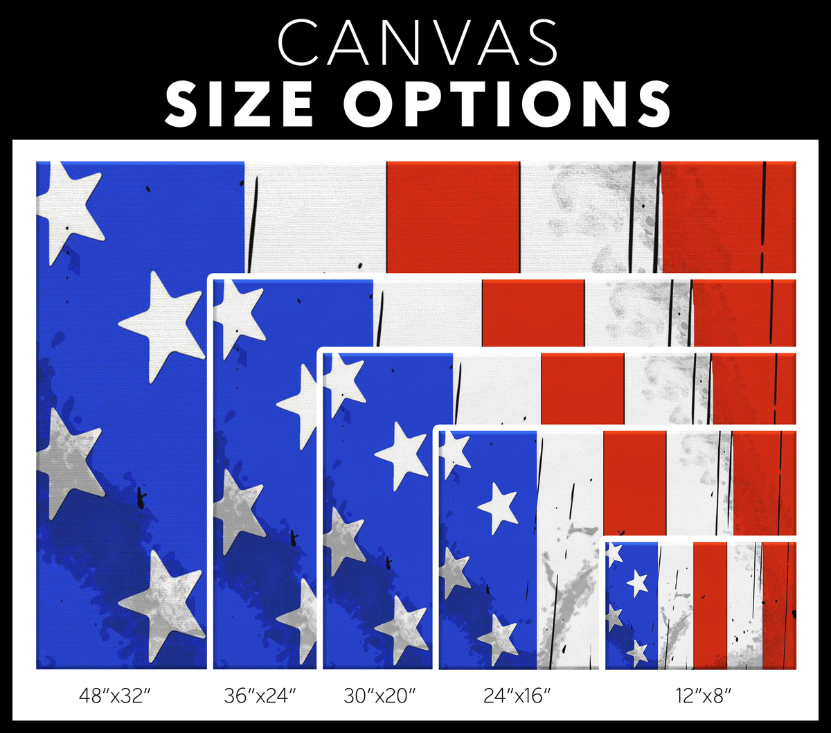 American Flag Canvas Wall Art - view 3