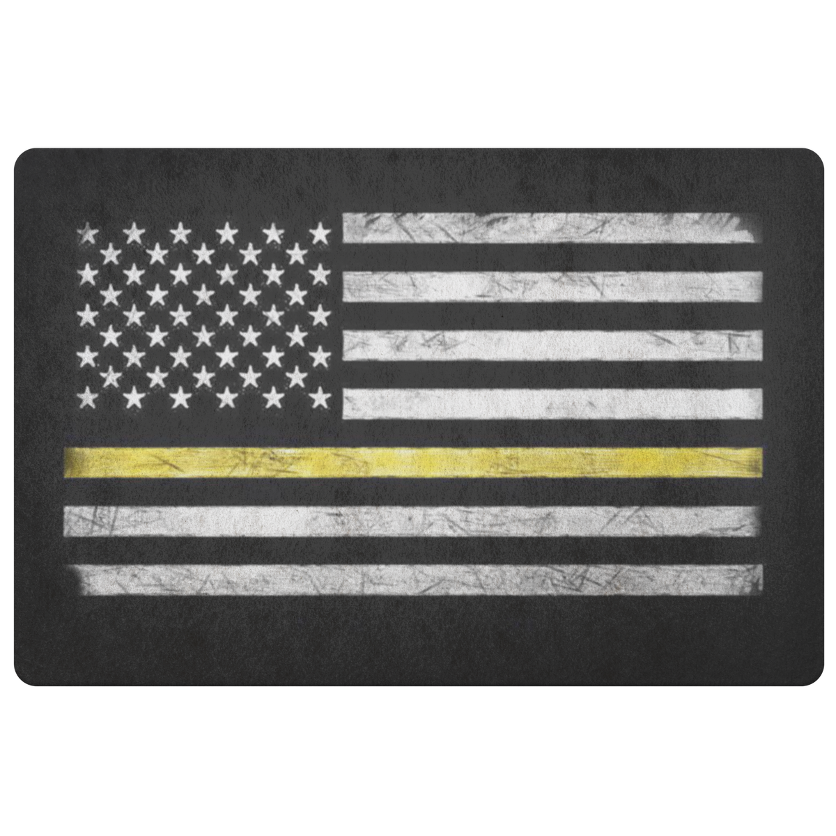 Thin Yellow Line Doormat