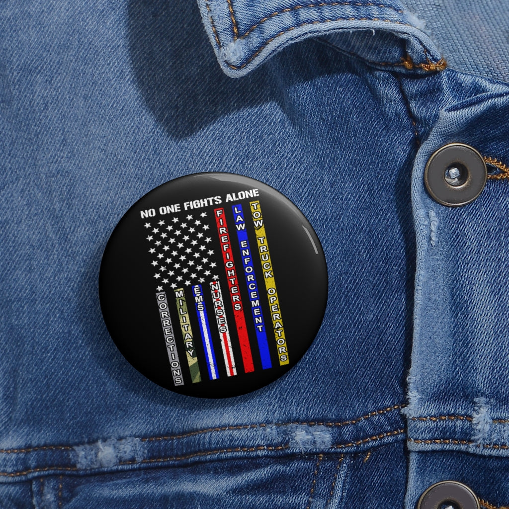 No One Fights Alone Pin Buttons - view 2