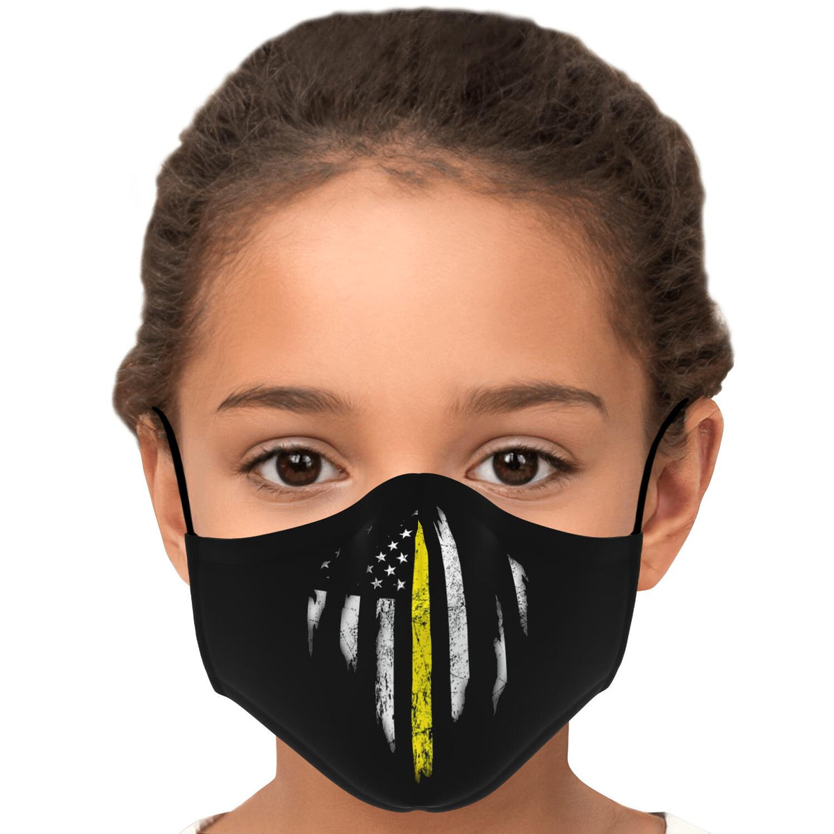 Thin Yellow Line Kids Face Mask - view 2