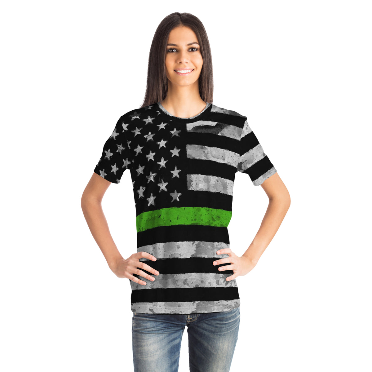 Then Green Line All Over Print Shirt - view 7