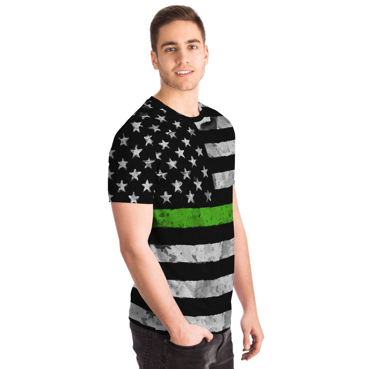 Then Green Line All Over Print Shirt - view 6