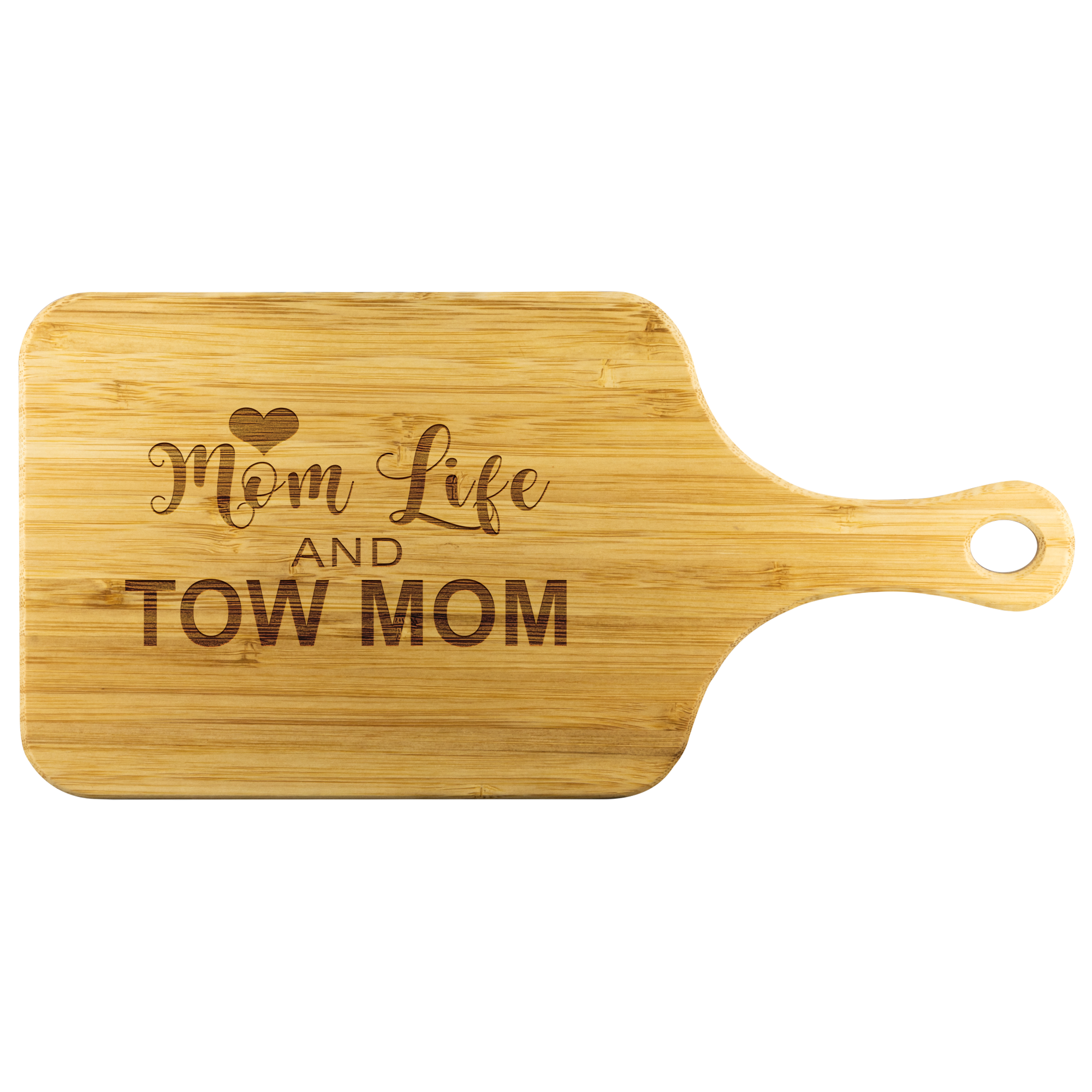 Mom Life Tow Wife Wood Cutting Board
