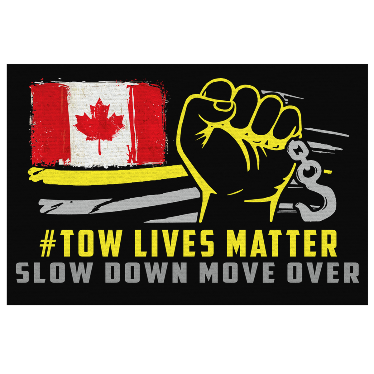 #Towlivesmatter Canvas - Canadian Version - view 2
