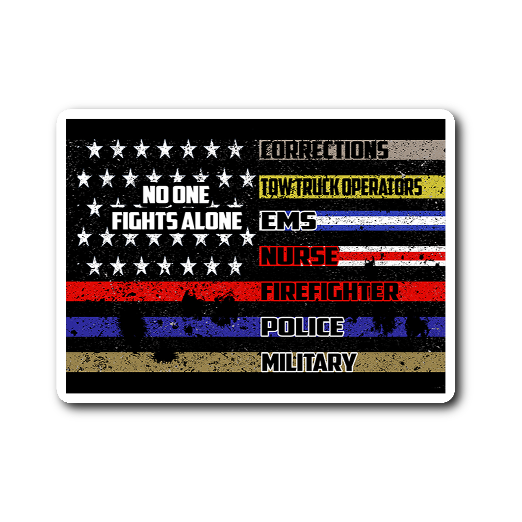 No One Fights Aline Sticker