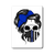 Thin Blue Line Skull Sticker