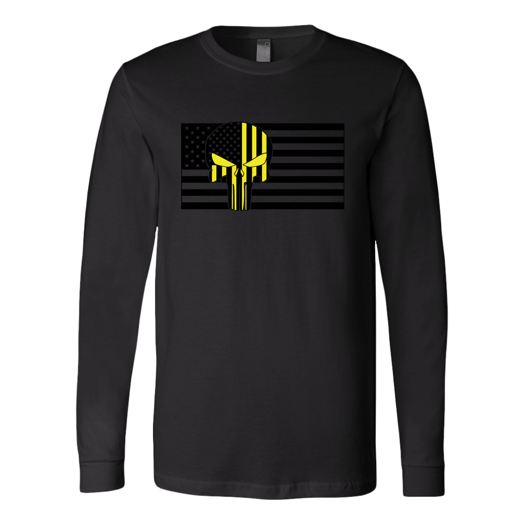 Thin Yellow Line Punisher Skull Shirt - view 6