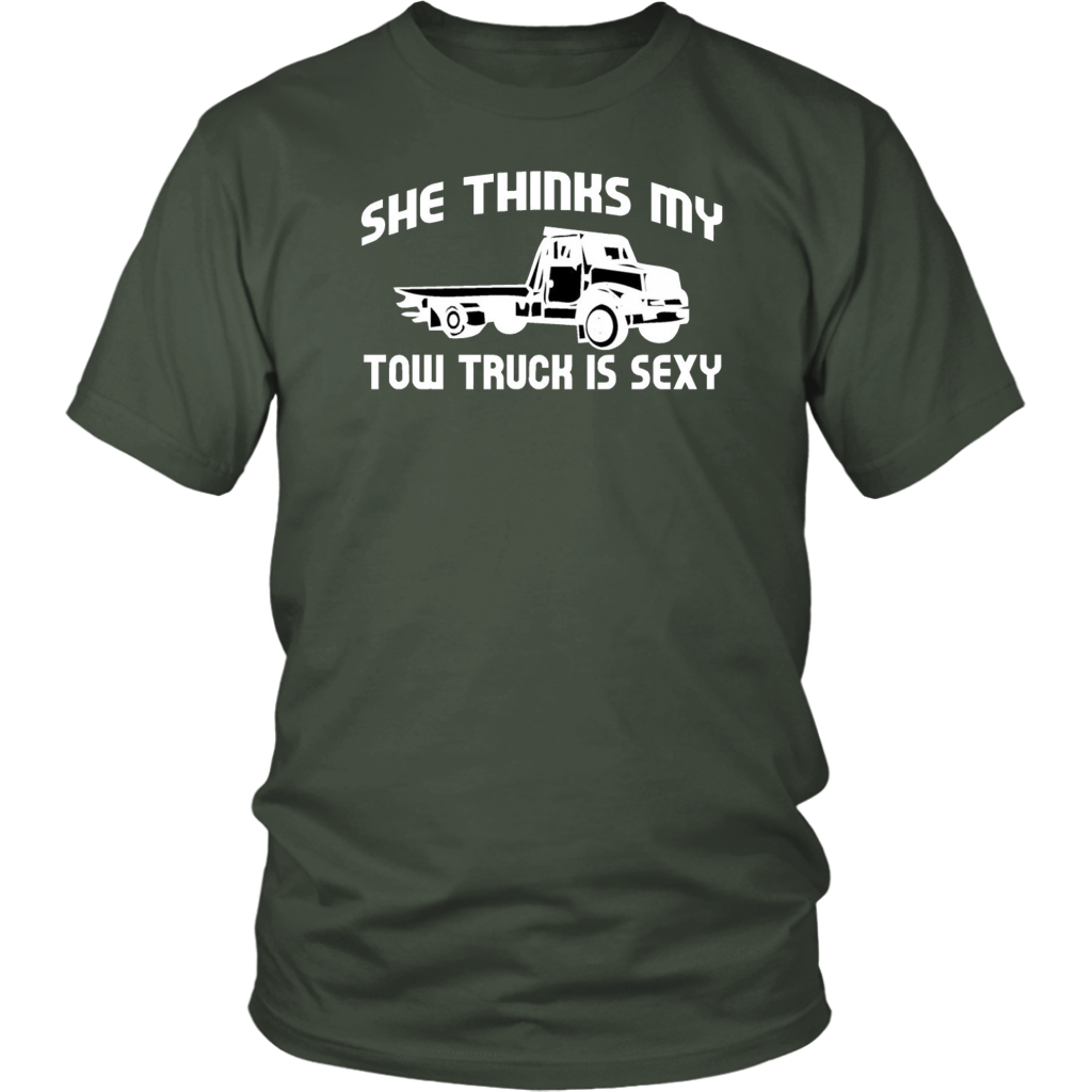 She Thinks My Tow Truck Is Shirt - view 5