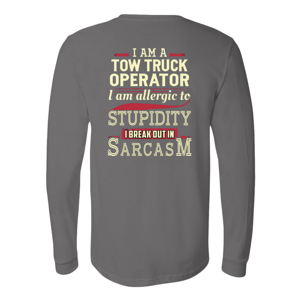 I'AM A TOW TRUCK OPERATOR I'AM ALERGIC TO STUPIDITY T-shirt - view 7