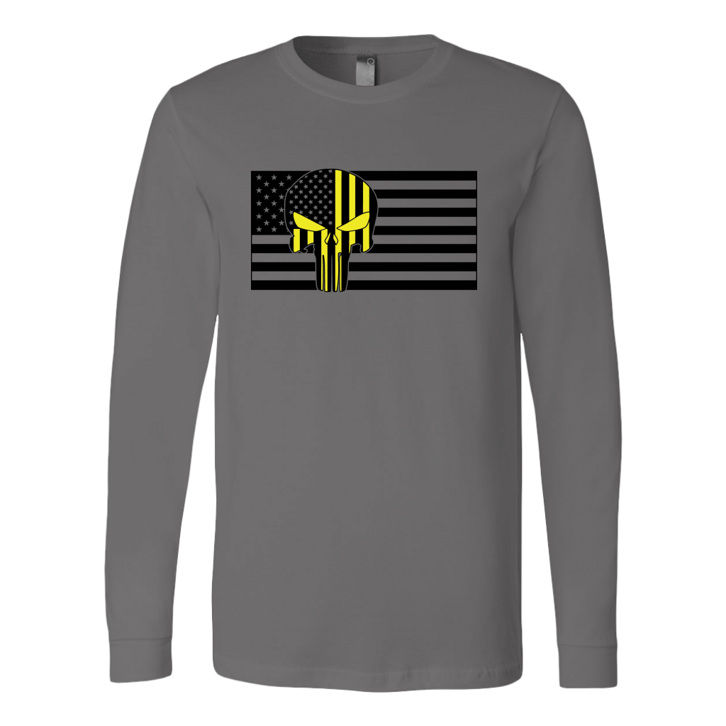 Thin Yellow Line Punisher Skull Shirt - view 7