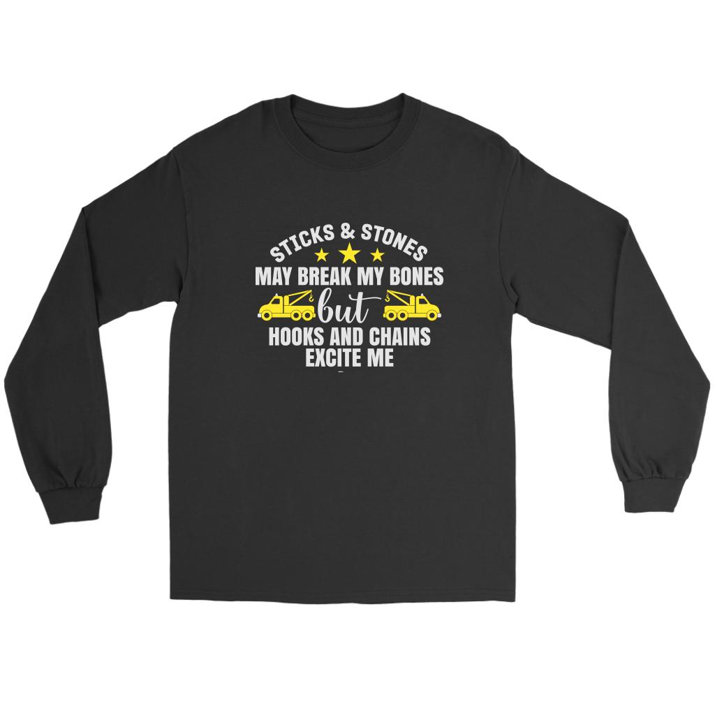 Hooks and Chains Excite Me Funny Tow Truck Driver Sayings - view 2
