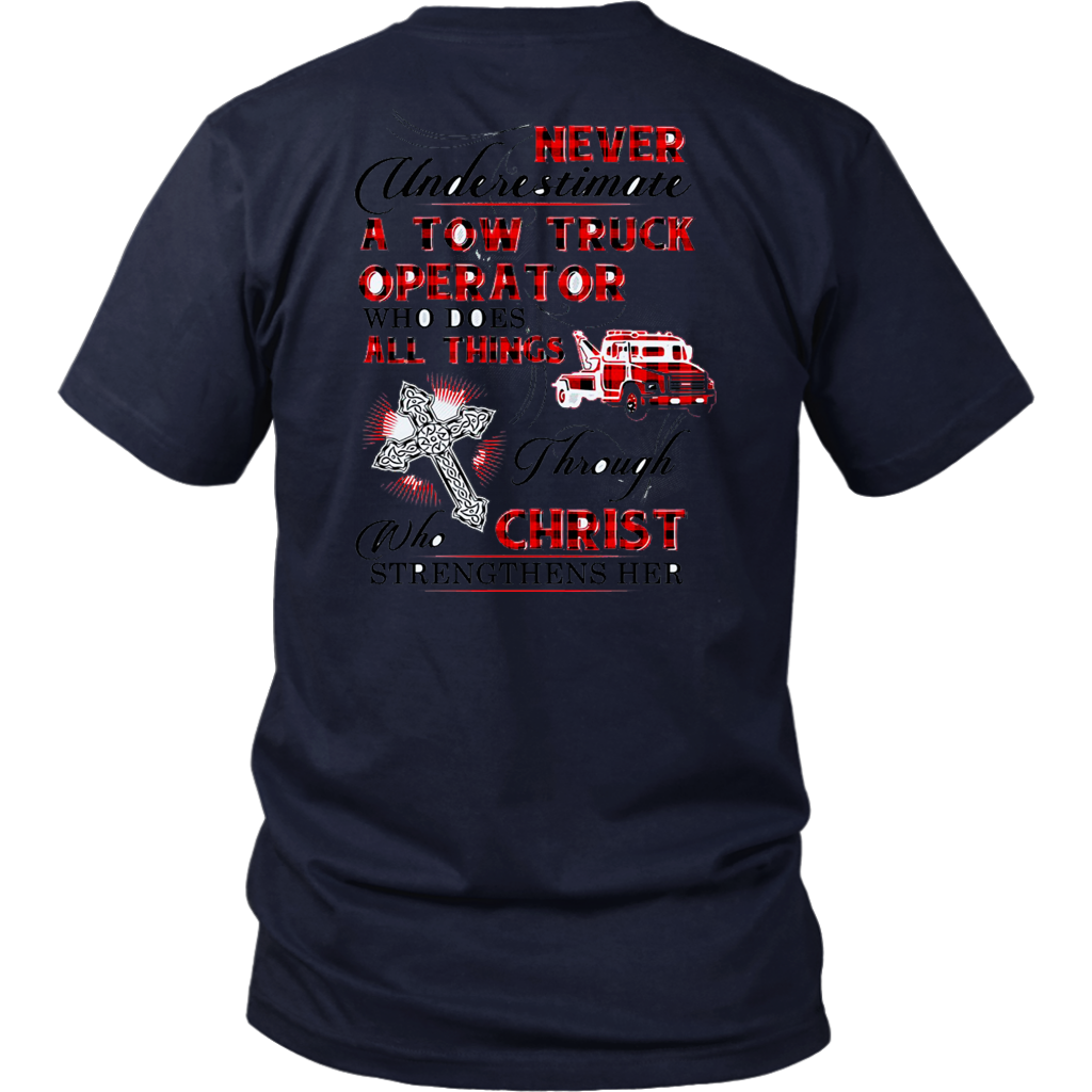 Never Undrestimate A Tow Truck Operator Shirt - view 3