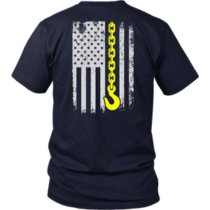 Poud Tow Truck Operator USA Flag Shirt