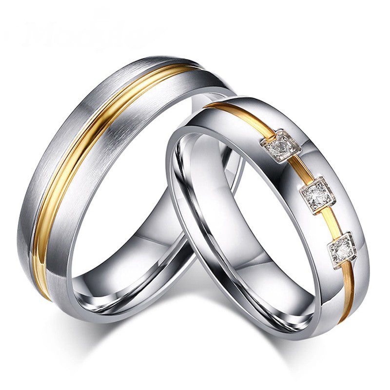 Thin Yellow Line High Quality Couple Ring