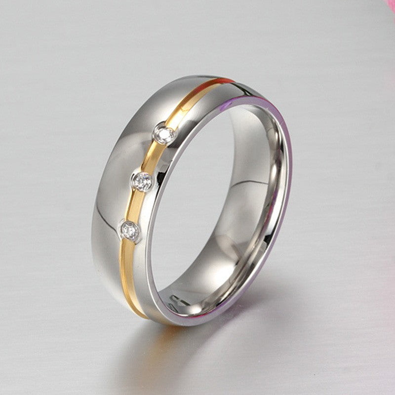 Thin Yellow Line High Quality Couple Ring - view 7