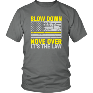US Flag Thin Yellow Line Tow Truck Driver