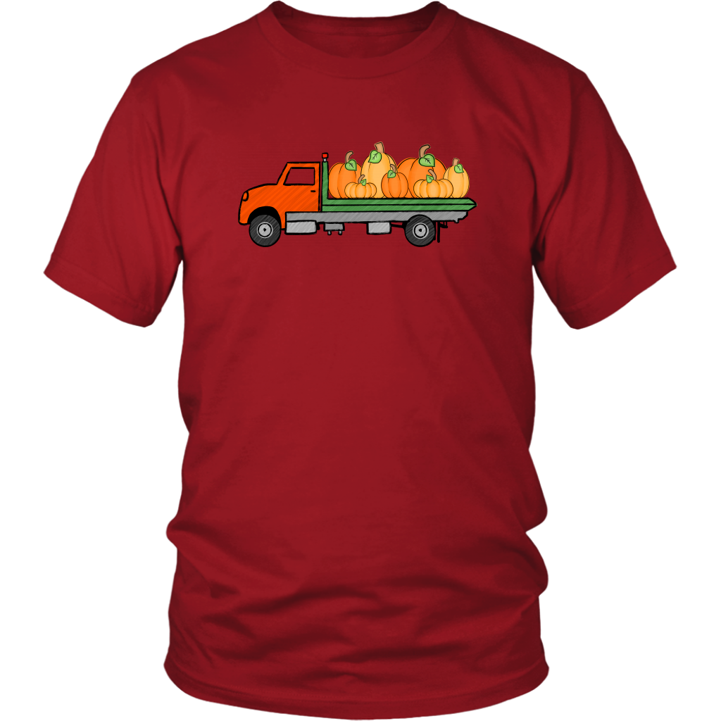 Pumpkin Flatbed Tow Truck Shirt - view 2