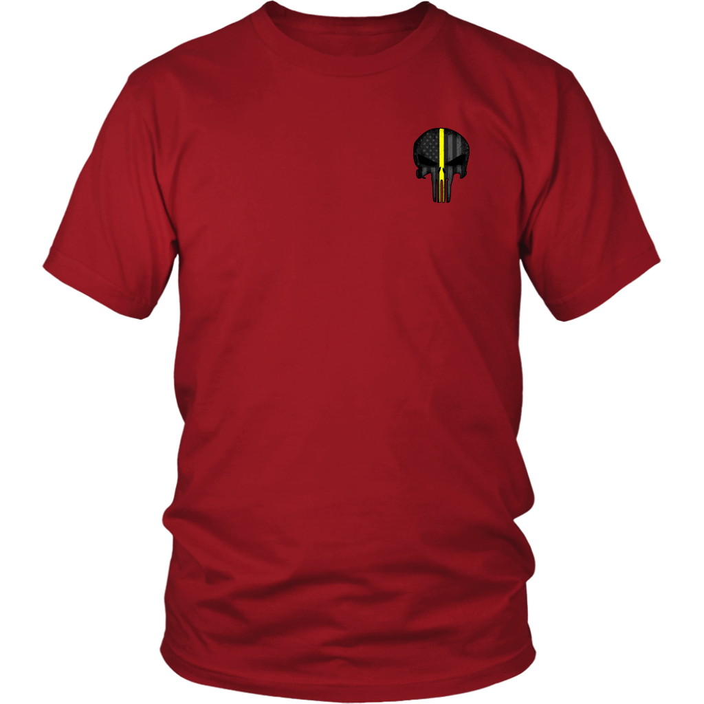 Thin Yellow Line Skull Double Side Shirt - view 2