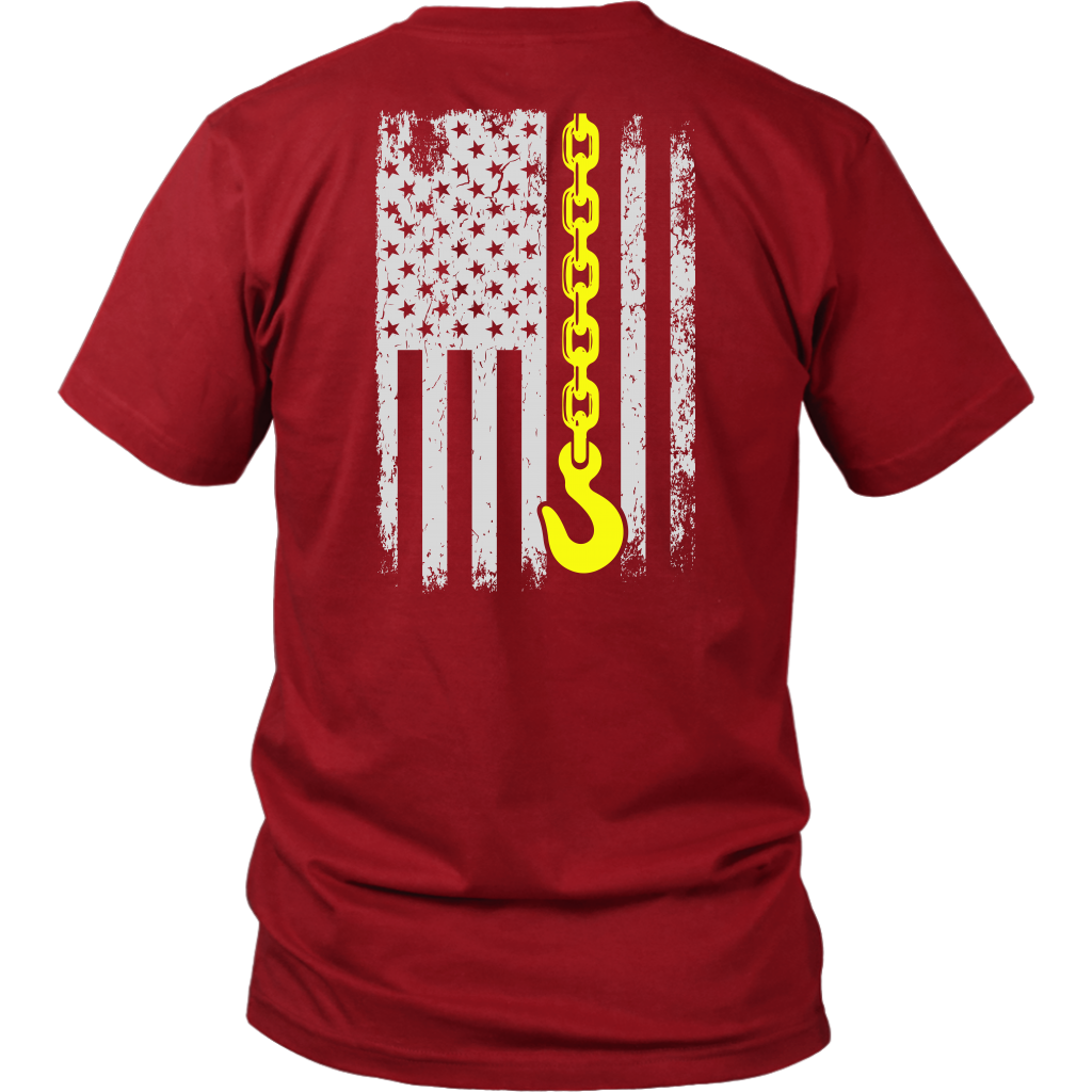 Poud Tow Truck Operator USA Flag Shirt - view 4