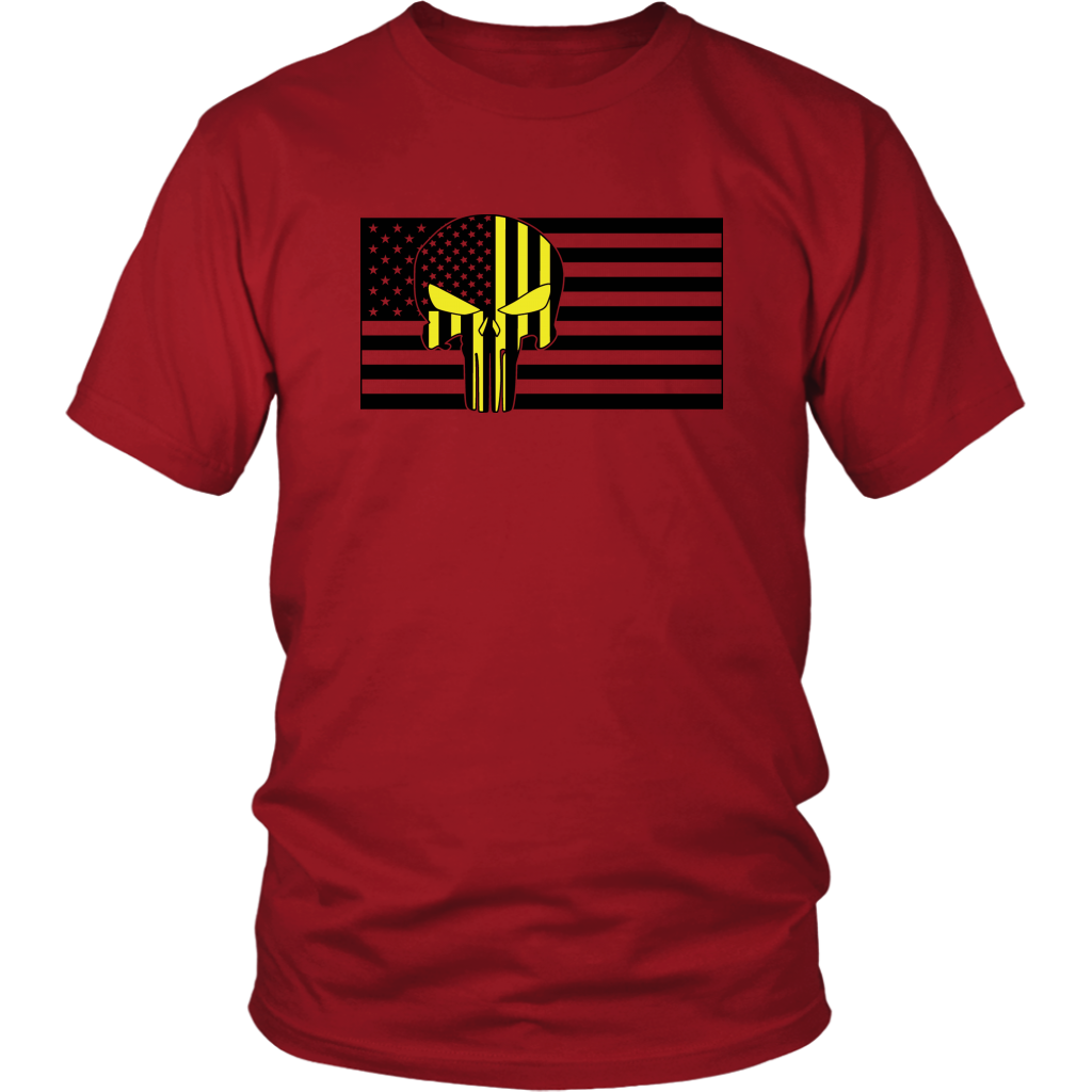Thin Yellow Line Punisher Skull Shirt - view 2