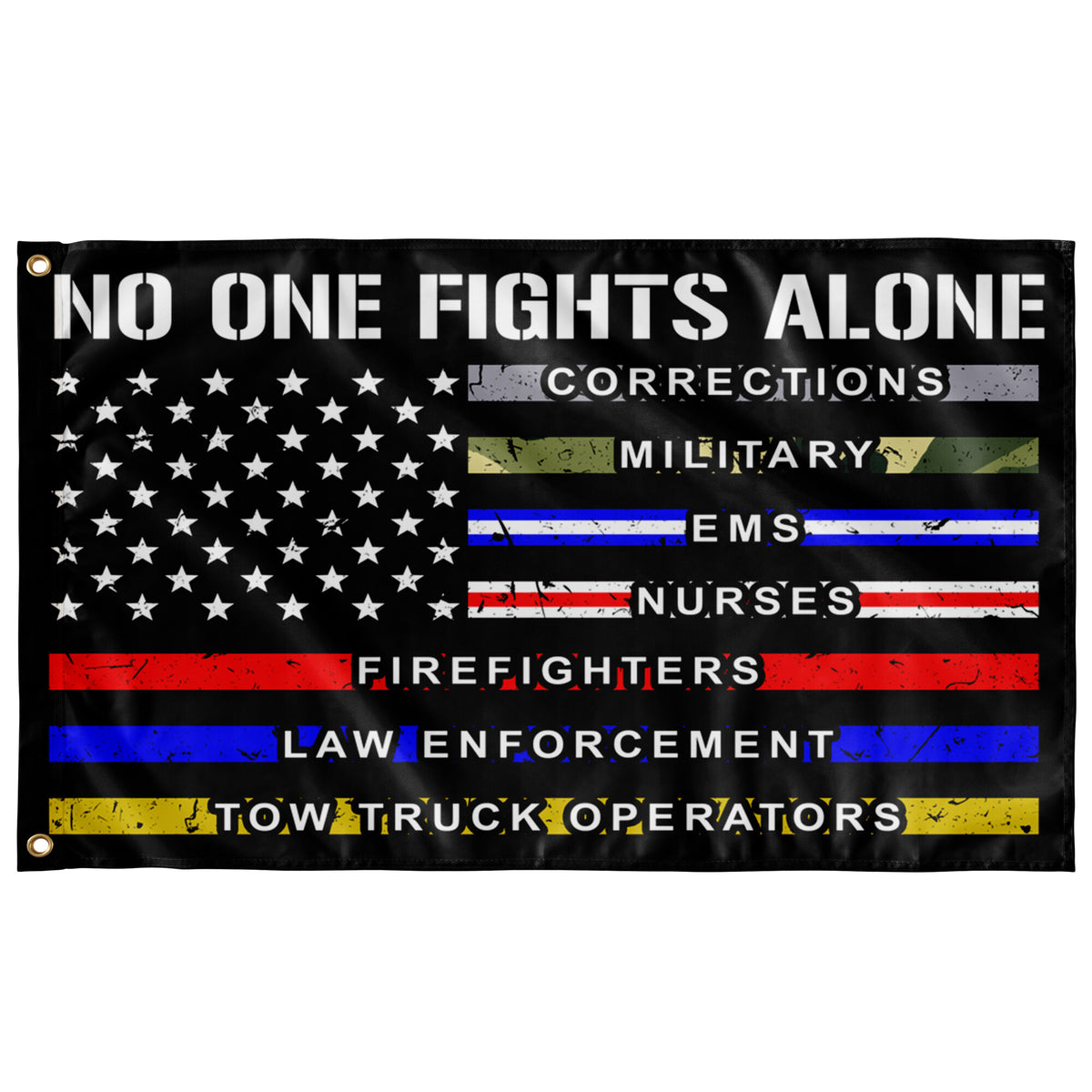 No One Fights Alone Flag