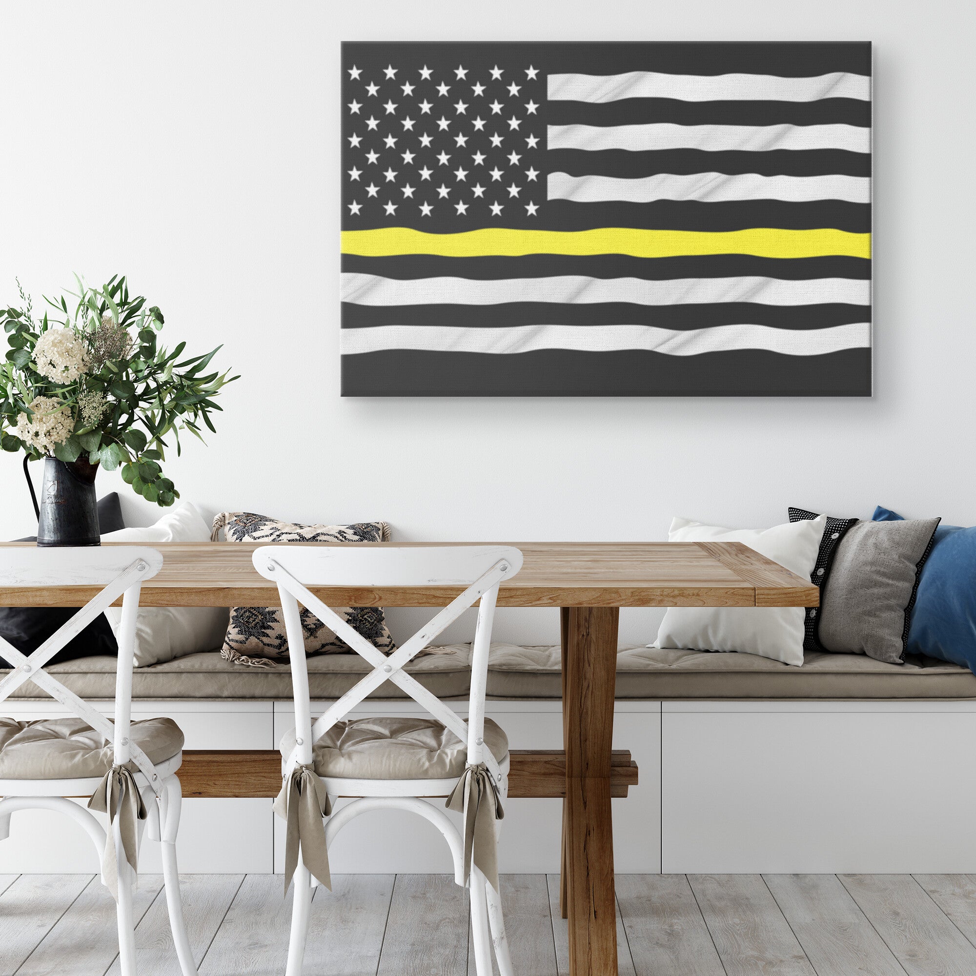 Thin Yellow Line Canvas