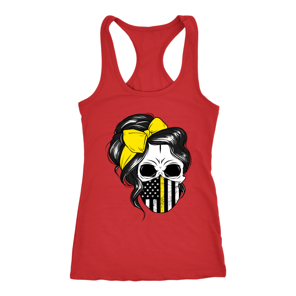Skull with Messy Bun and Dispatch Mask Shirt - view 3