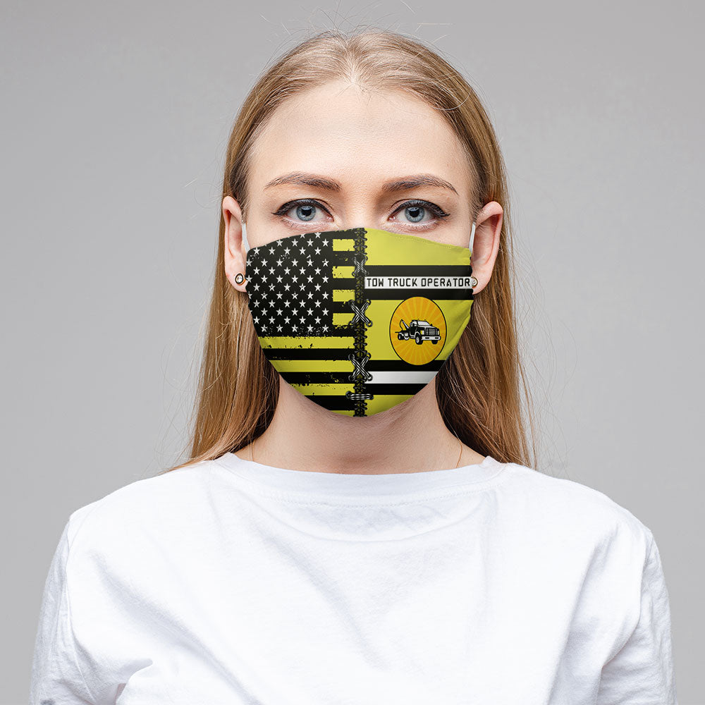 Proud Tow Truck Operator Face Mask (Unisex) - view 2