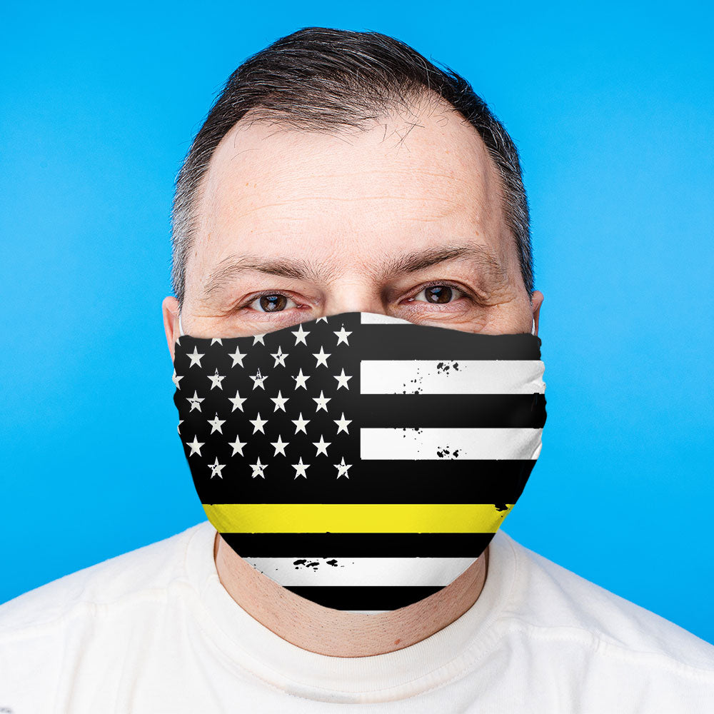 Thin Yellow Line Face Mask (Unisex)