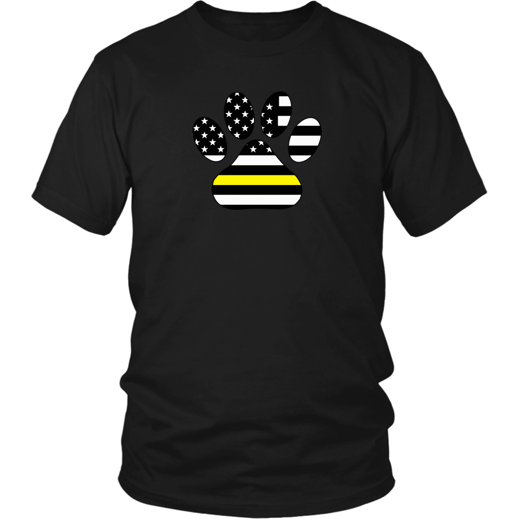 Thin Yellow Line Paw Print Shirt