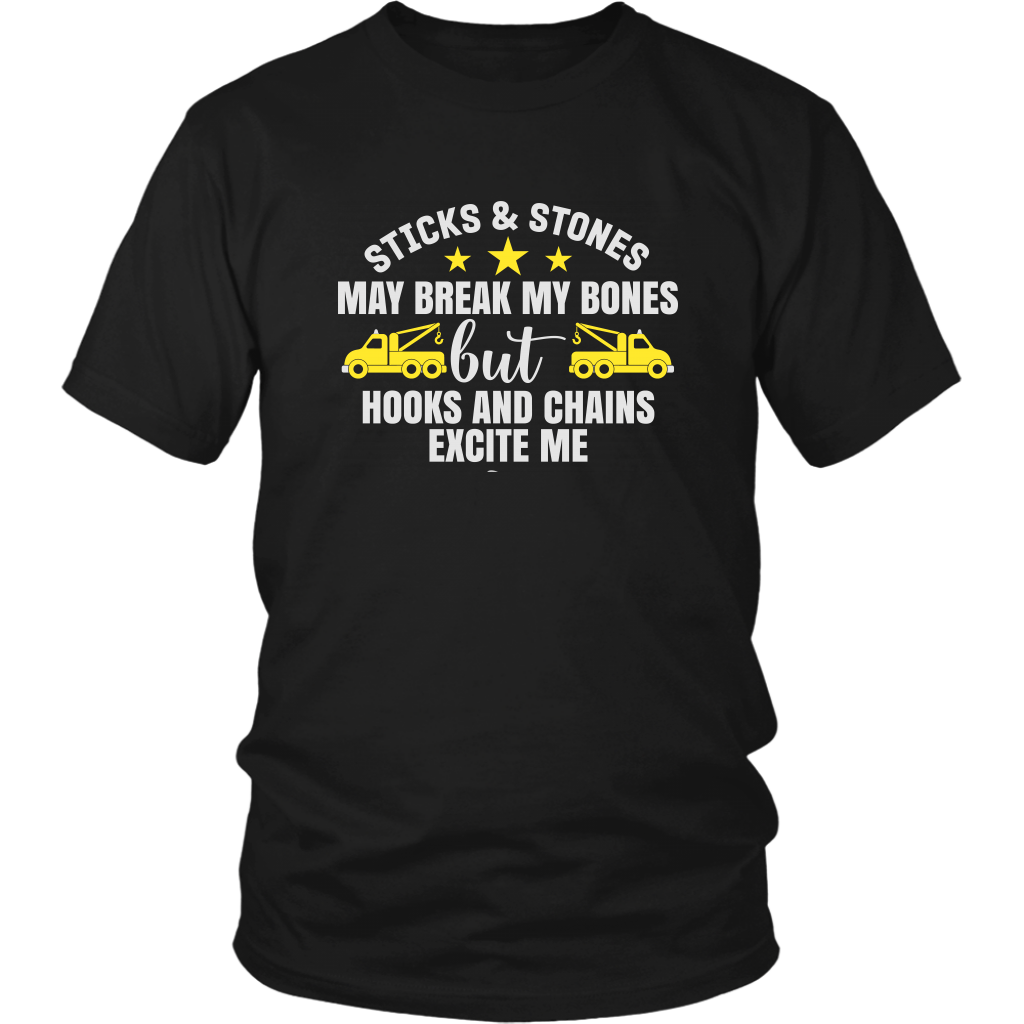 Hooks and Chains Excite Me Funny Tow Truck Driver Sayings